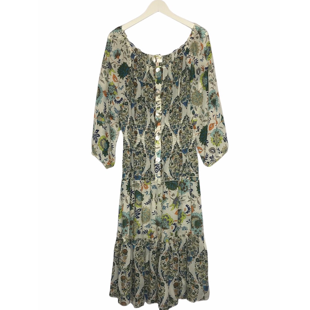 Fig and Flower Bohemian Pasley Print Dress Size XL